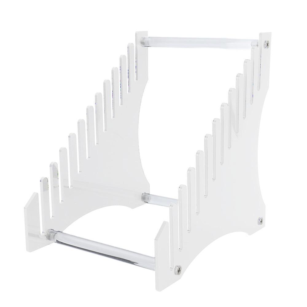 Clear View Acrylic Record Storage Black 12-slot Acrylic Rack Desktop Transparent Record Display Desktop Decor