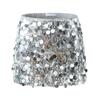 Irregular High Waist Sparkling Sequin Mini Skirt Women Summer Y2k Clothes Ultra Short Bottoms Silver Sexy Club Skirts