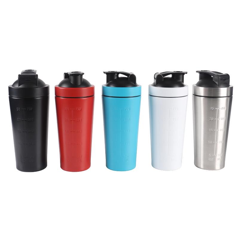 Single-Layer Stainless Steel Shaker Bottle for Protein Shakes and Smoothies - Large Capacity Sports Water Bottle