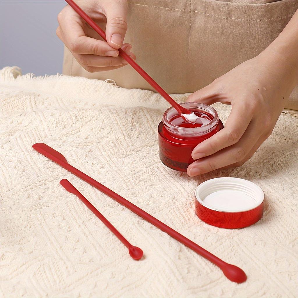 Food Grade Silicone Double-Headed Spatula,Long Handle Pointed Baking Jam Spreader,Cooking Scraping Spoon Combination Tool