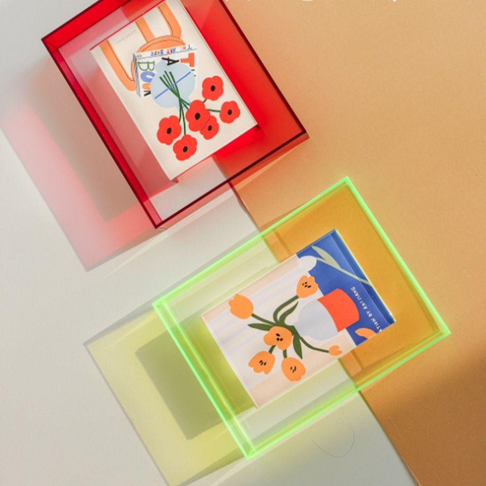 

Acrylic Acrylic Photo Frame Colorful Picture Storage Frames Painting Poster Frames Bedroom L синій