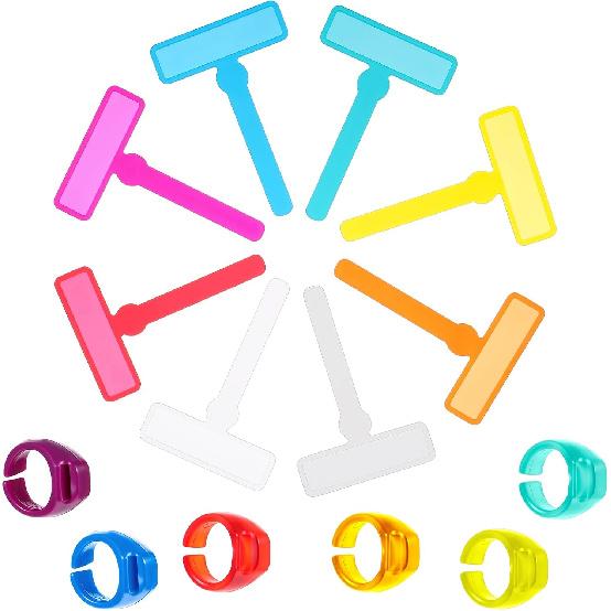 14 Pcs Colorful Guided Reading Strips with Finger Rings Overlays Practical Finger Highlighters for Reading Dyslexia Readings Tools