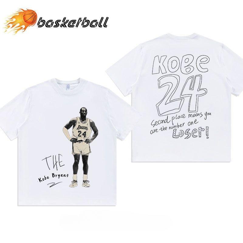 Letné bavlnené tričká Streetwear kvalita Basketbal Kobe Bryant Grafika Potlačené Voľné Nadrozmerné Tričká Topy Pánske tričko Unisex
