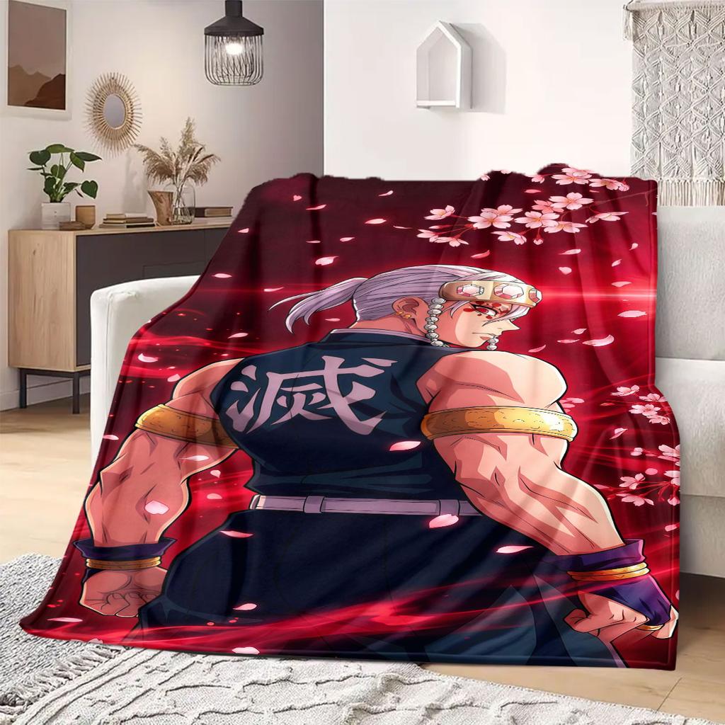 Kimetsu no Yaiba Flannel Blanket Warm,Comfortable,Suitable for Bedrooms,Sofas,Beds,Chairs,Picnics,Travel