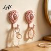 Drill Free Towel Hanger 2Pcs Lion-Head Wall Hooks 3D Printed Animal Shaped Hanger Self‑Adhesive Bathroom Accessories for Coat Key Hook,
