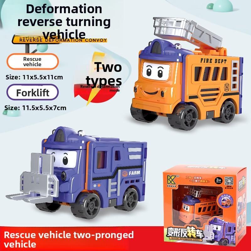 Roller And Bulldozer Toy For Boys With Doublesided Transforming Design For Creative Play And Infant Learning