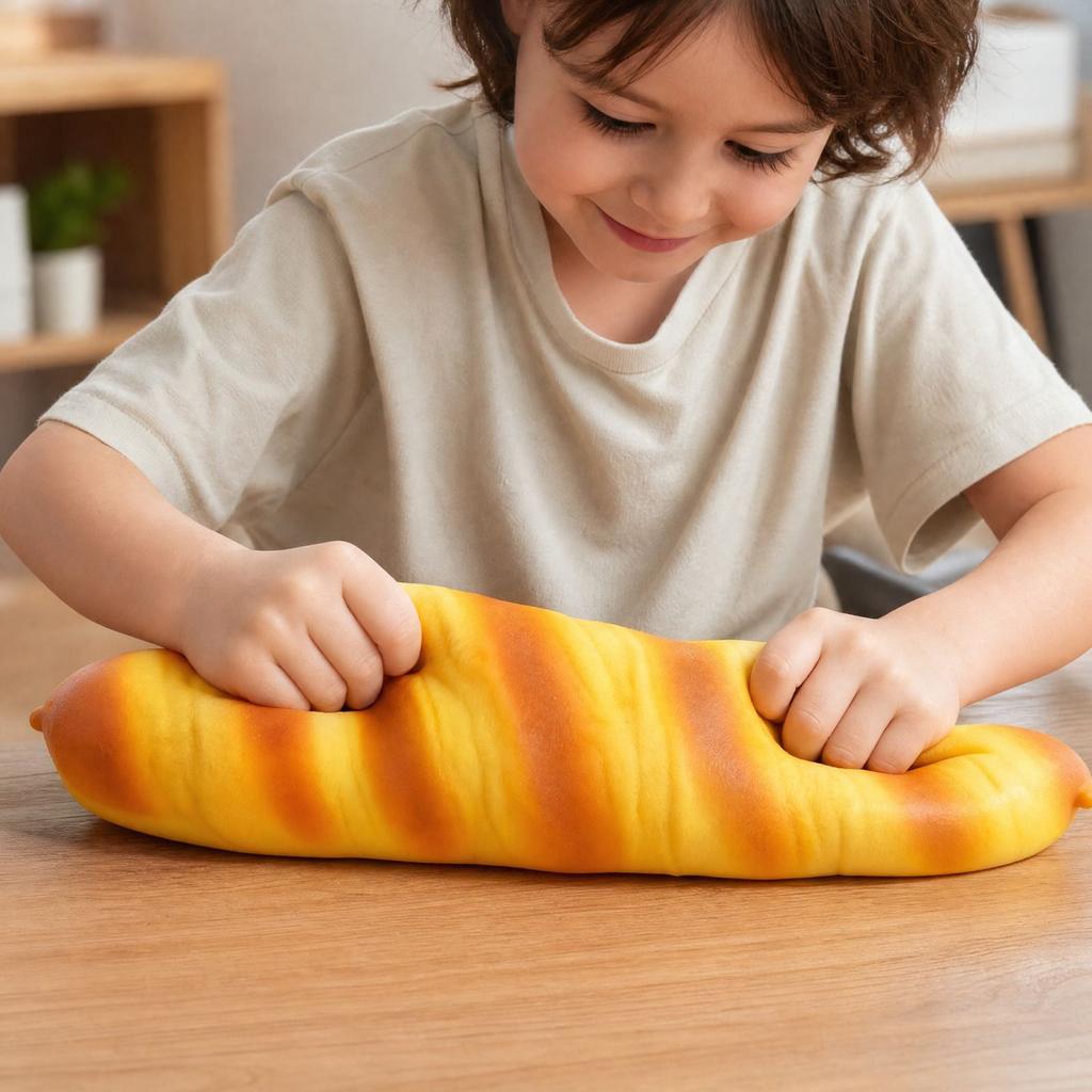 Large Realistic Bread-Shaped Toy for Kids and Adults