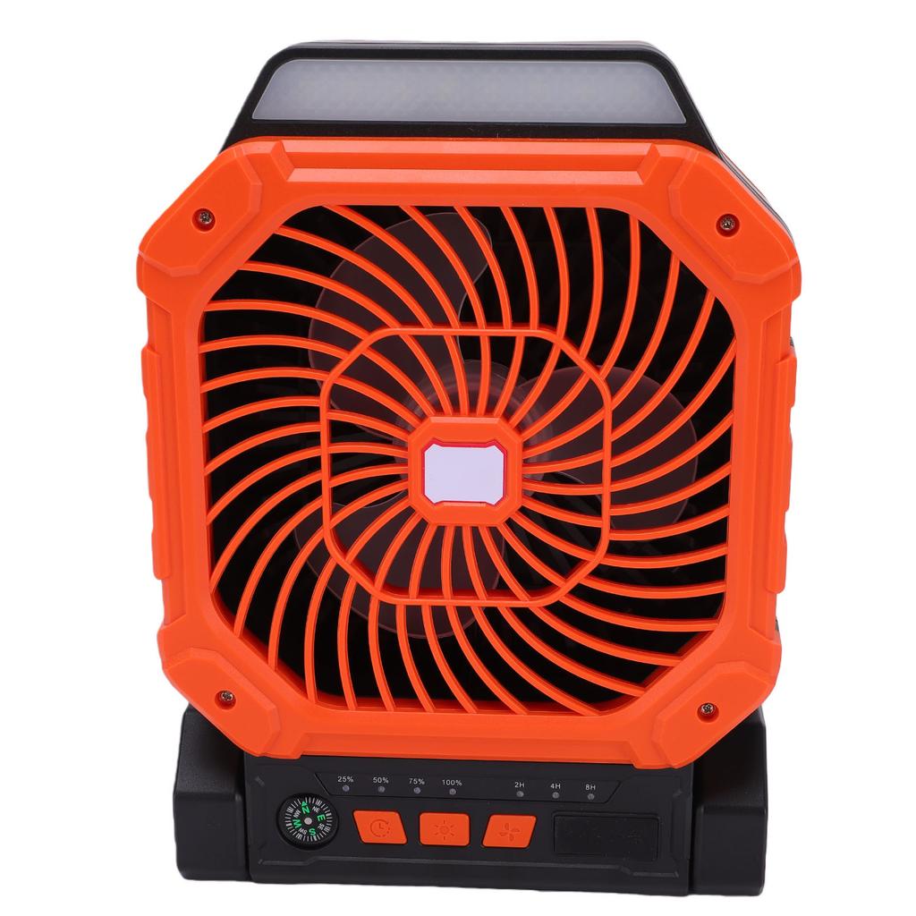 Solar Camping Fan 7800mah Battery Powered Fan Rechargeable Outdoor Tent Fan for Picnic Barbecue Fishing Travel