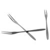 12PCS Fruit Forks Mini Food Pick Children Kids Lunch Box Cocktail Stainless Steel Cake Dessert Sushi Snack Sticks Picker