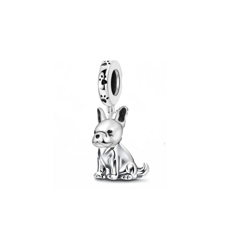 New 925 Silver Heart Bow Dog Palm Turtle Elephant Bead Pendant Charm for DIY Bracelet Jewelry