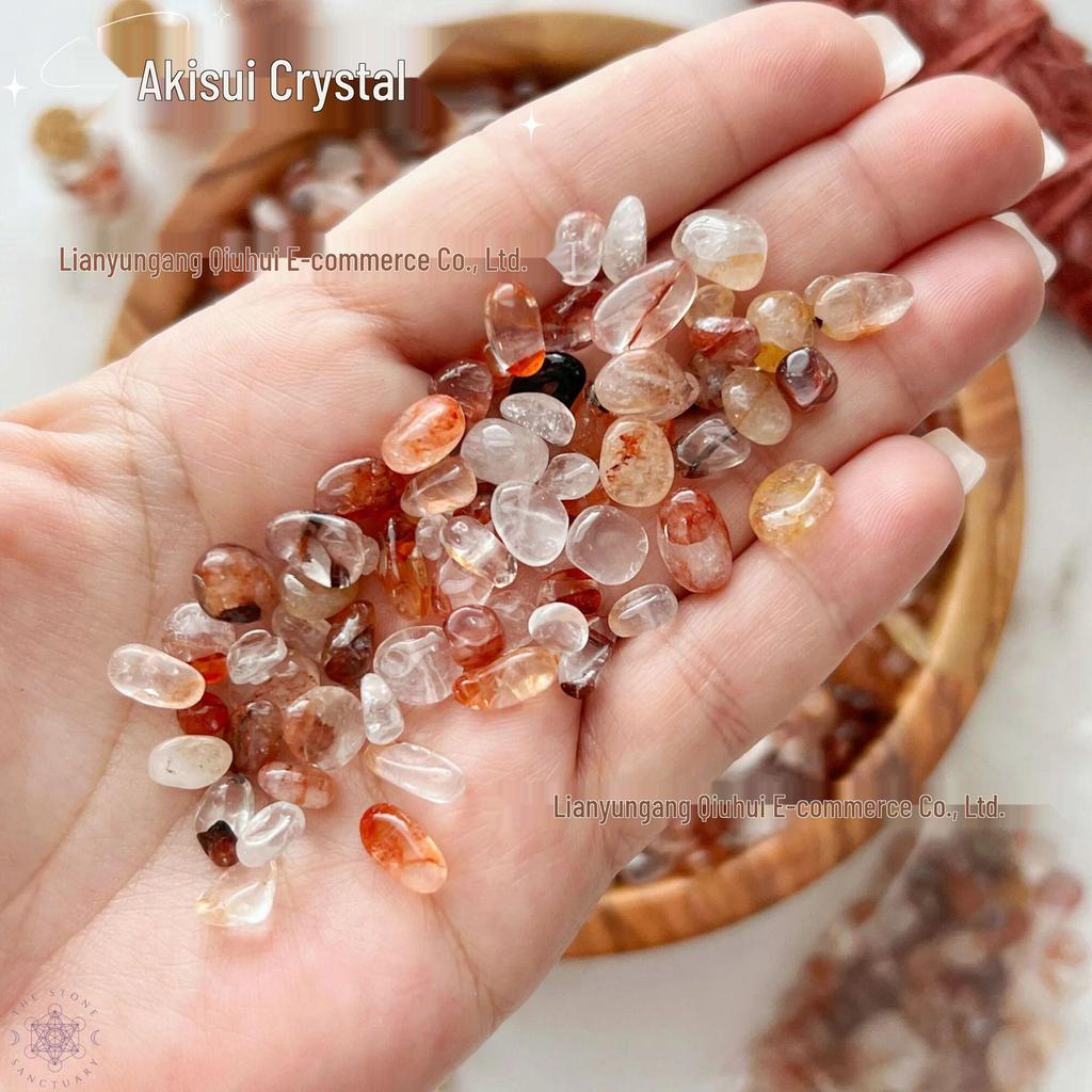 Natürlicher Roter Phantomquarz-Kristall: Rohstein zum Reinigen, Entmagnetisieren, für Aquarien, Blumentöpfe und Buddha-Opfergaben