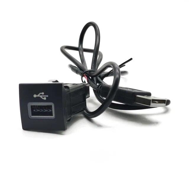 Car USB Charger PD Quick Charge QC3.0 Phone Charging Adapter Outlet Button For Volkswagen Golf 6 Jetta 5 MK6 Scirocco 2006-2012
