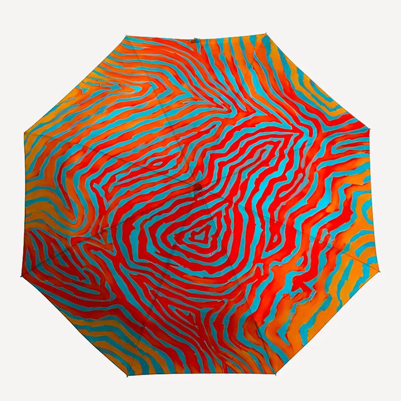 

1pc Zebra Stripes Abstract Automatic Open/Close Umbrella with Windproof, Functional Design, 8-Rib Sturdy Canopy