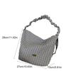 Drawstring Canvas Crossbody Bag Y2k Underarm Bag Fashion Plaid Shoulder Bag  Women