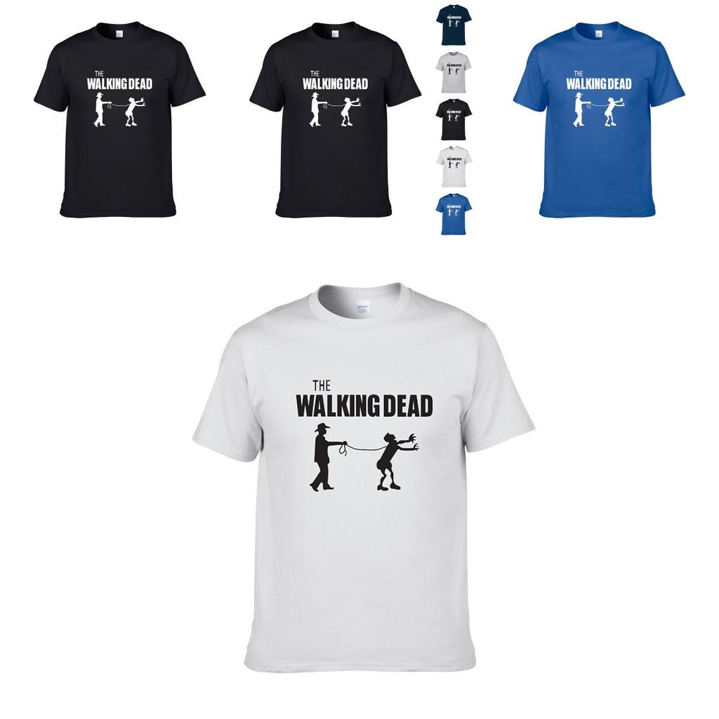 Quality The Walking Dead Men Short Sleeve Cotton Casual T-shirt For All Seasons**