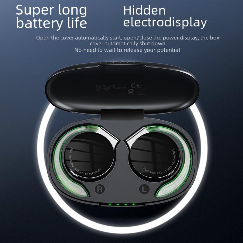 F2 Sports Kabelloses Bluetooth Knochenleitung Headset - TWS & Nachtlauflicht