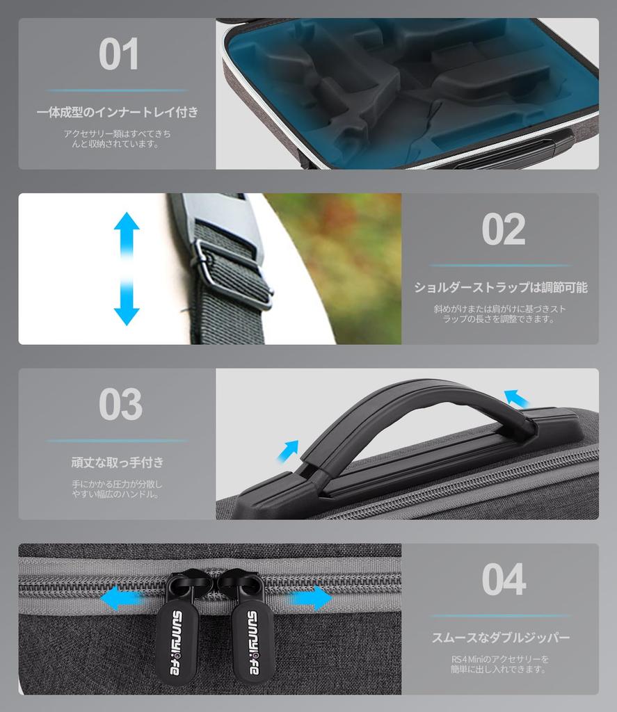 DJI RS4 Mini Case, DJI Ronin RS 4 Mini Portable Case with Handle, Tripod, and Quick Release Plate Storage Shoulder Bag, Shockproof, Full Protection,