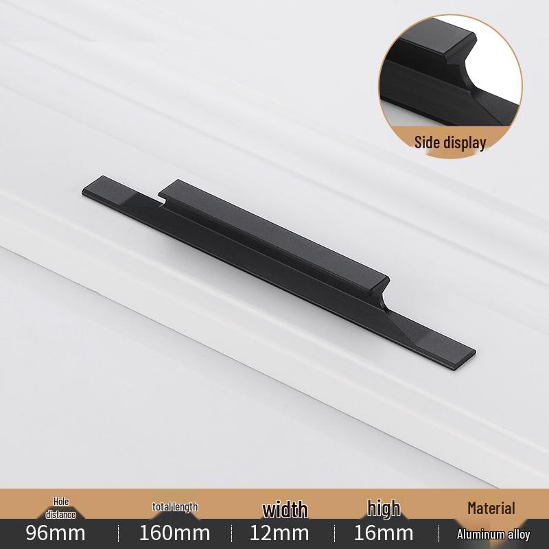 Moderne gold-schwarze Aluminiumlegierung Schrankgriff für Küche, Schublade, Kleiderschrank