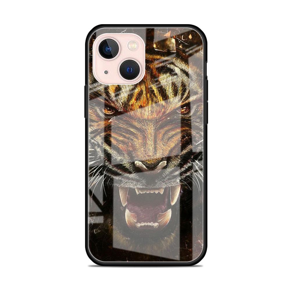

Чехол из стекла Lion Wolf для Apple iPhone 14 13 11 12 Pro 7 XR X XS Max 8 6 6s Plus SE 2022 13Pro закаленный телефон Tampa iPhone 7Plus(8 Plus)