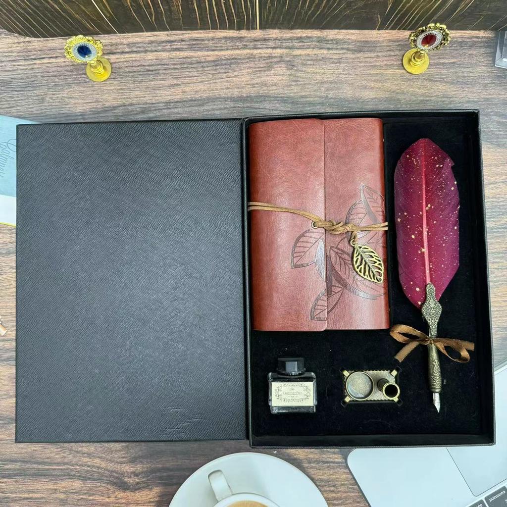 Dipping Pen Retro Gold Sprinkler Quill Pen British Water Dipping Pen Gift Box Set 100 Optional Business Gifts