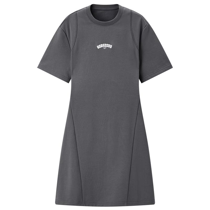 PEACEBIRD Women's Round Neck Backless Short Dress