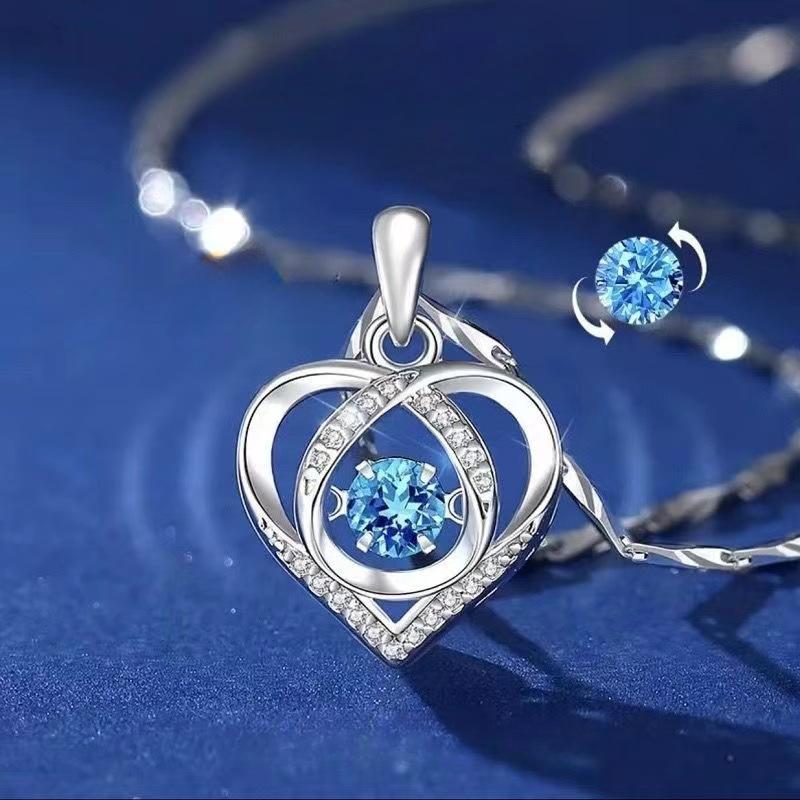 

Умное ожерелье с бьющимся сердцем из белой меди и платины, женское, легкое, роскошное, модное, нишевое, с подвеской в виде сердца на ключицу