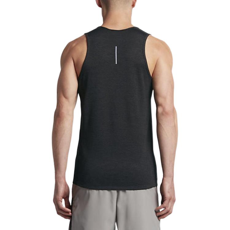 Nike Logo Print Rundhals Sport-Tanktop Herren Oberteile Schwarz 834239-014