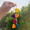 Geometric Love Heart Earring Epoxy Resin Silicone Mold Luggage Bag Tags Casting Molds with Hole for DIY Crafts Making
