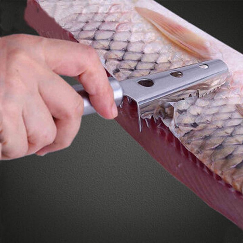Fish Scraper Cleaning Stainless Steel Fish Scale Scraper Brush Cleaner ...