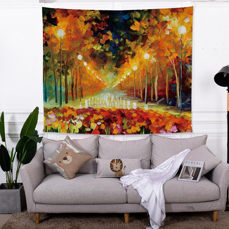 Ložnicová tapiserie, Totem draka a fénixe, Závěsná látka, Látka na pozadí do obývacího pokoje, Dekorační látka do domácnosti