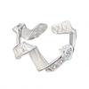 Lan Zhi 924 Sterlingsilber Buchstaben-Design Offener Ring - Nicht verblassend, Modisch und Einzigartig