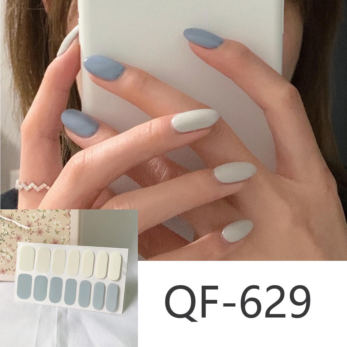 

Осенне-зимний молочный узор, усовершенствованный матовый прыгающий цвет, наклейка для ногтей с изображением мандариновой утки, водонепроницаемая отрывная наклейка для ногтей QF629