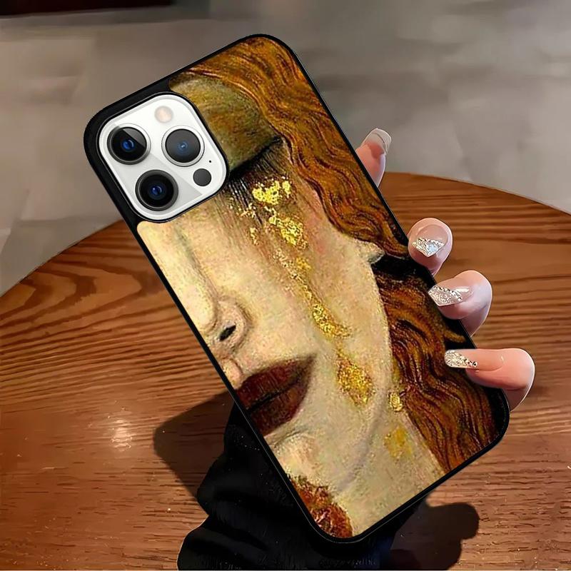 Gustav Klimt Kiss Art Phone Case For iPhone 17 Air 16 15 14 13 12 11 Pro Max Max Plus Bumper Case Cover