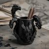 Detailed Relief Ornament Three-Headed Dragon Pen Holder, 3D Printed Fantasy Desk Organizer, Creative Birthday Gifts for Boys Realistic Scale