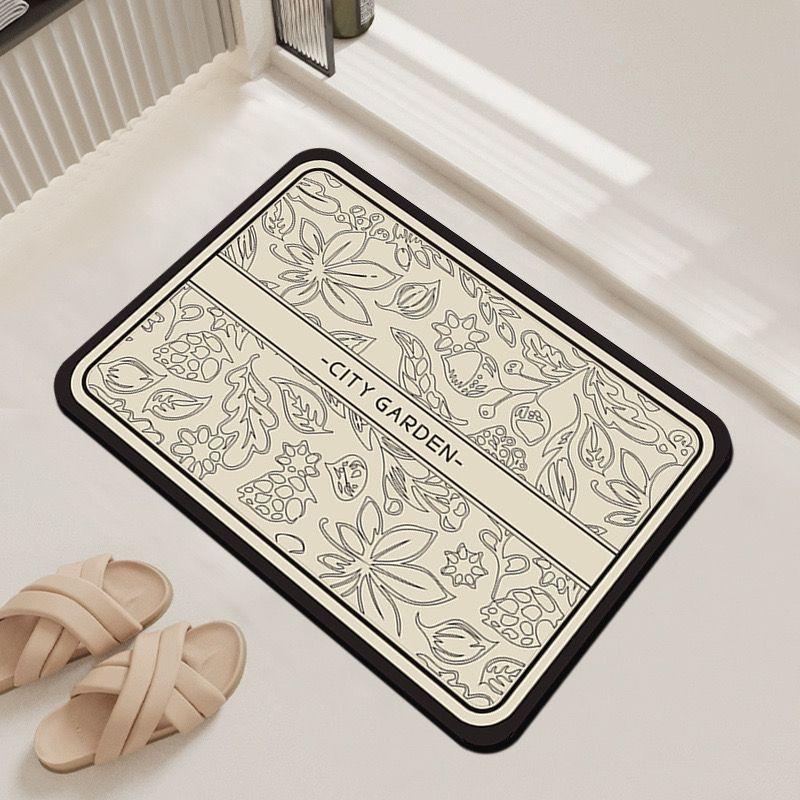 

Retro diatom mud floor mat light luxury non-slip mat kitchen water-absorbing quick-drying floor mat entrance door mat ins wind 40X60cm 15.7X23.6in
