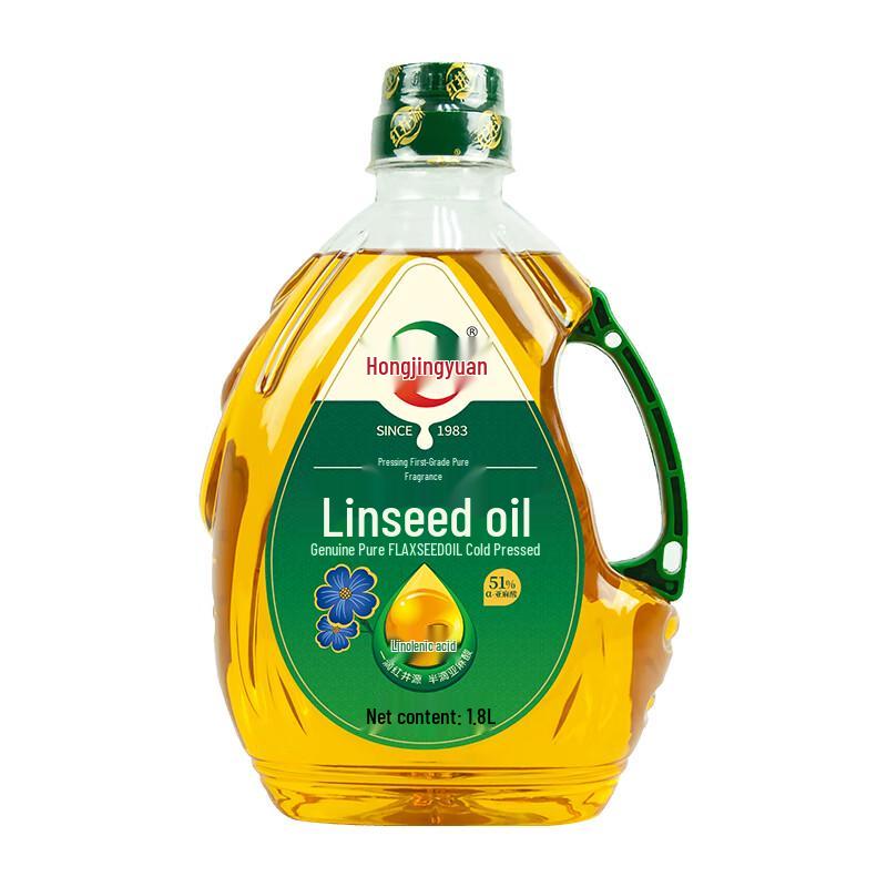 Hongjingyuan First Grade Cold-Pressed Flaxseed Oil 1.8L