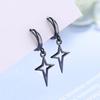 Men Cross Star Punk Dangle Earrings Gothic Woman Copper Star Drop Earrings Huggie Pendant Piercing Jewelry Gift