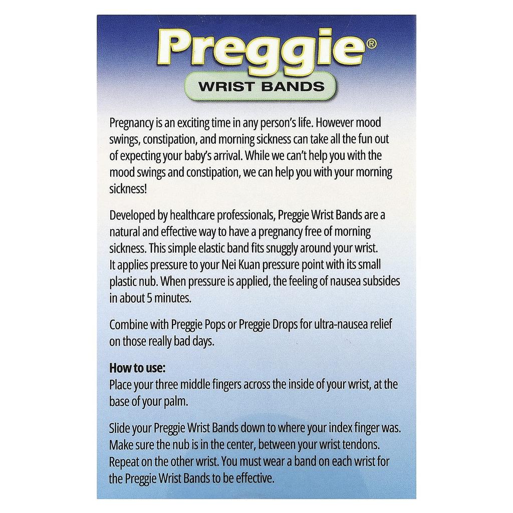 Preggie, wristbands, pink, 4 wristbands