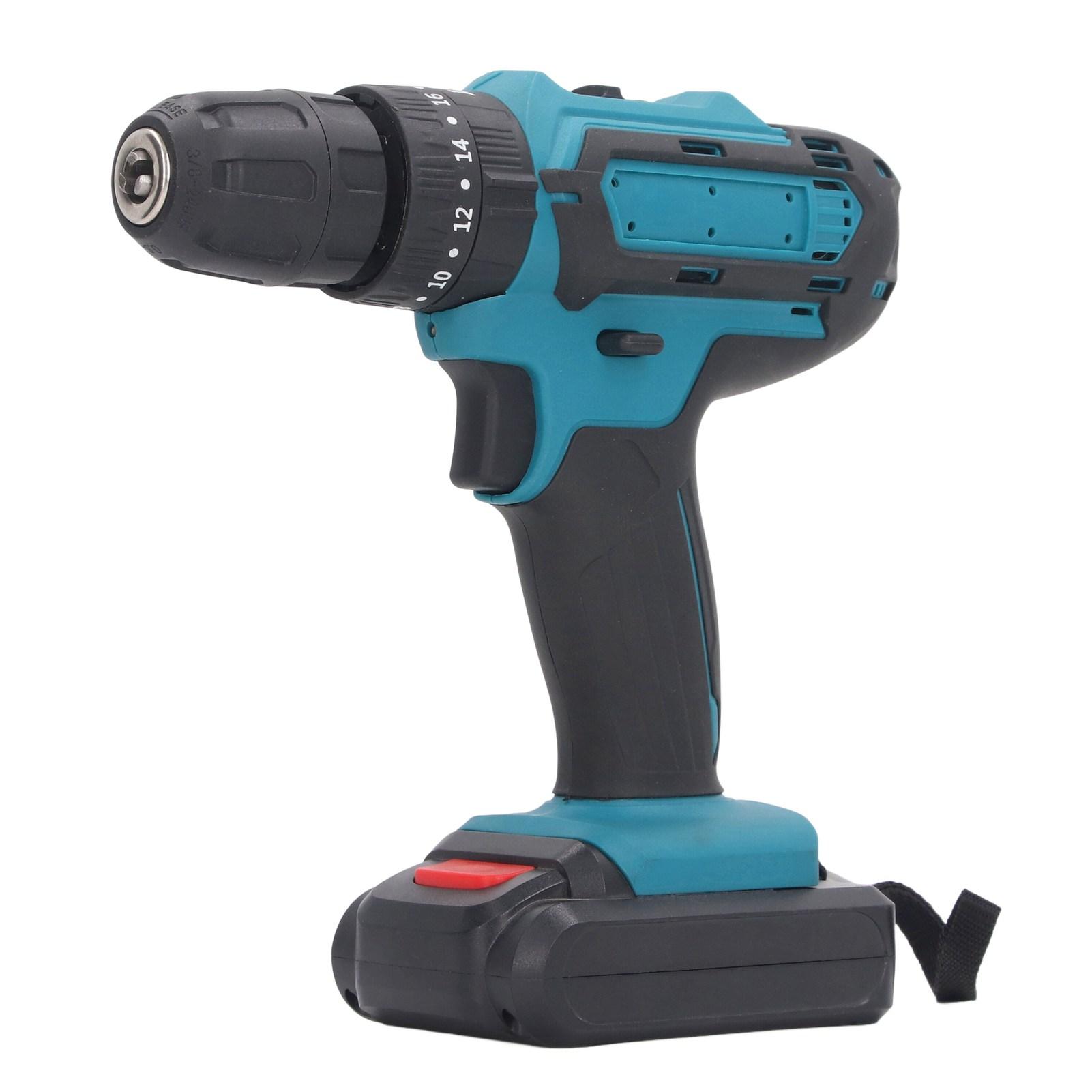 

Аккумуляторная дрель 2-скоростная 38 24 UNF быстрозажимной патрон портативная ручная электрическая дрель с 2 батареями