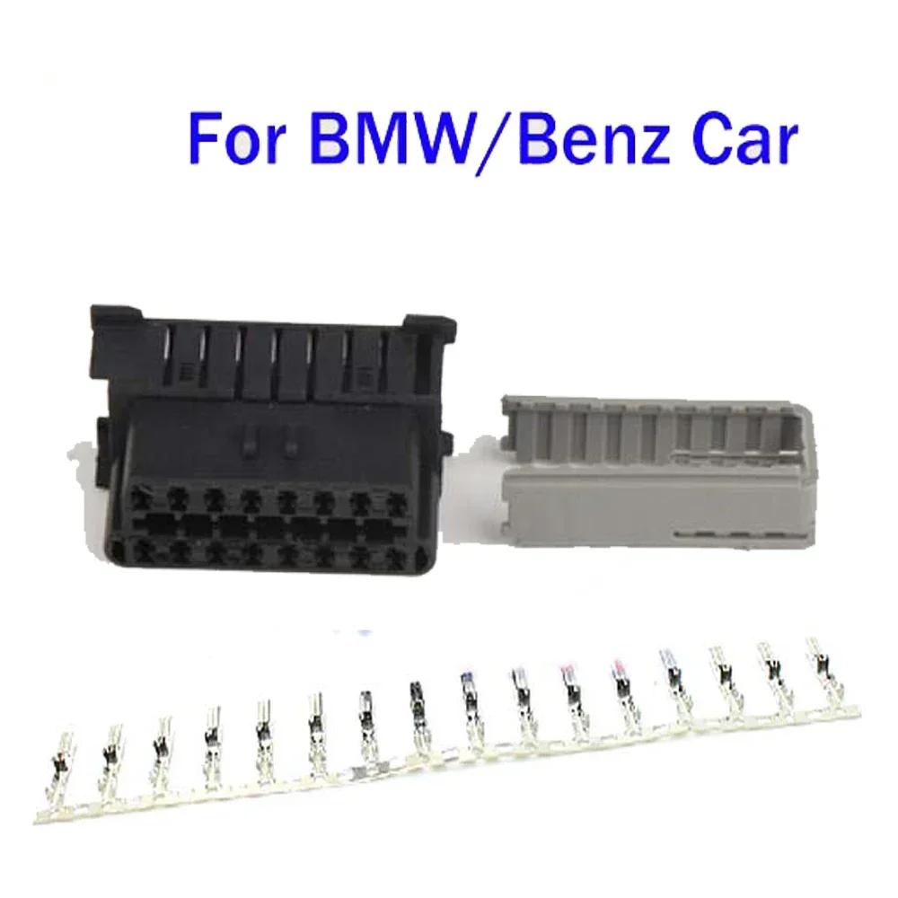 OBD Plug + Terminal + Insert OBD OBD2 Female Connector J1962f Plug OBD 2 16 PIN with Terminal Suitable for Most Car