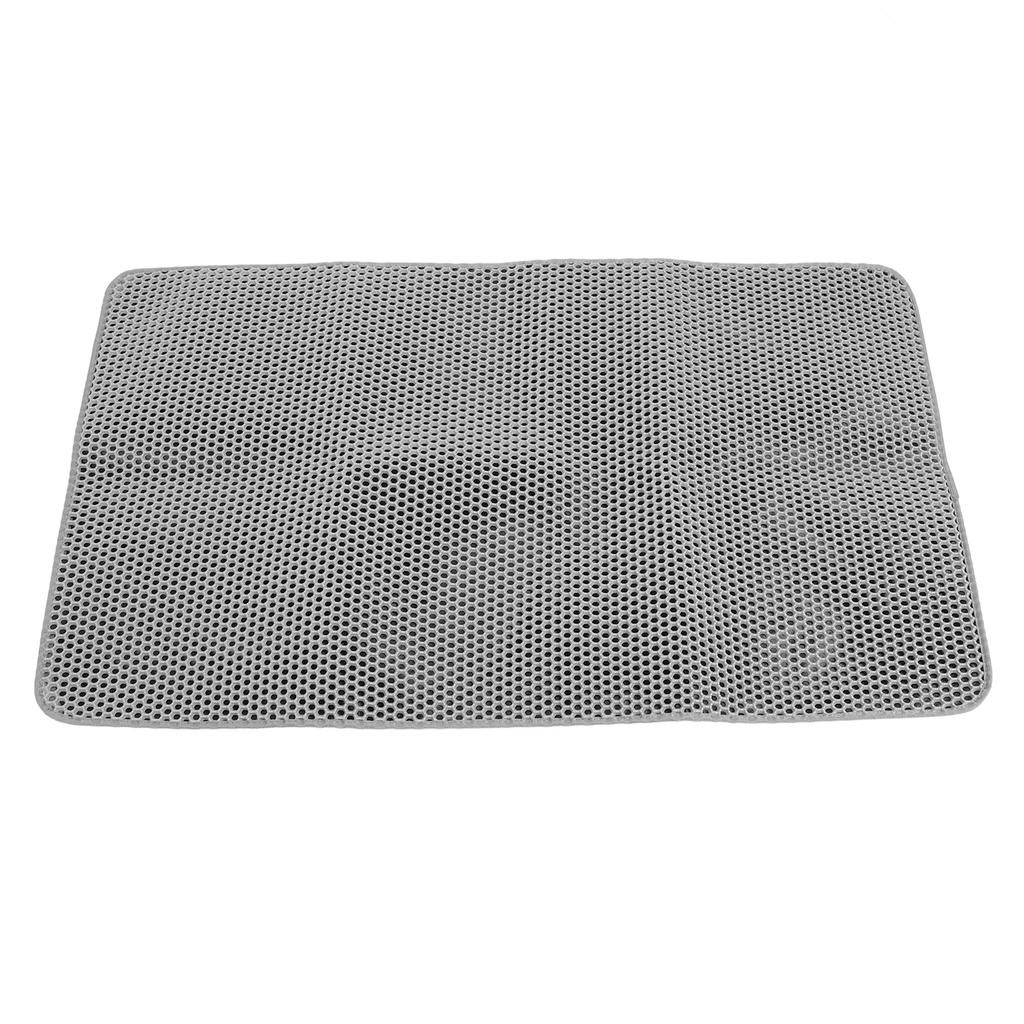 45.67 X 25.98in Cat Litter Mat EVA Anti Slip Water Resistant Easy to Clean Pet Litter Trapping Mat for Kitty