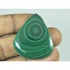 31X37X05MM Natural Green Malachite Pear Shape Cabochon Loose Gemstone 73Cts. G-256