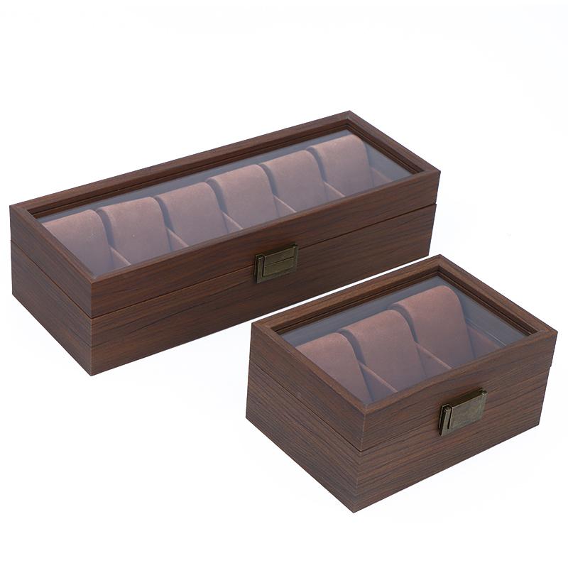 Scatola portaoggetti per orologi in noce nero, stile nuovo, con 3/6 scomparti, con cuscino morbido, Scatola espositiva per regalo di compleanno per orologi, Retro, Alta qualità