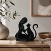 Nordic-Style Girl And Cat Statues 3D Printed Desktop Ornaments  Home Living Room