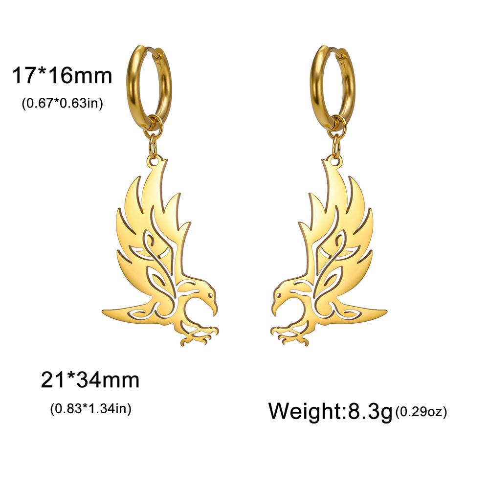 Eagle Birds Earrings for Women Girl Stainless Steel Drop Earring Animal Bird Charms Hoop Earrings Punk Cool Jewelry Gifts
