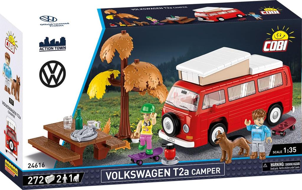 COBI Bausteine Volkswagen Lieferwagen T2a Maßstab 1:35 272 Teile Camping Life [HERGESTELLT IN EU] 24616
