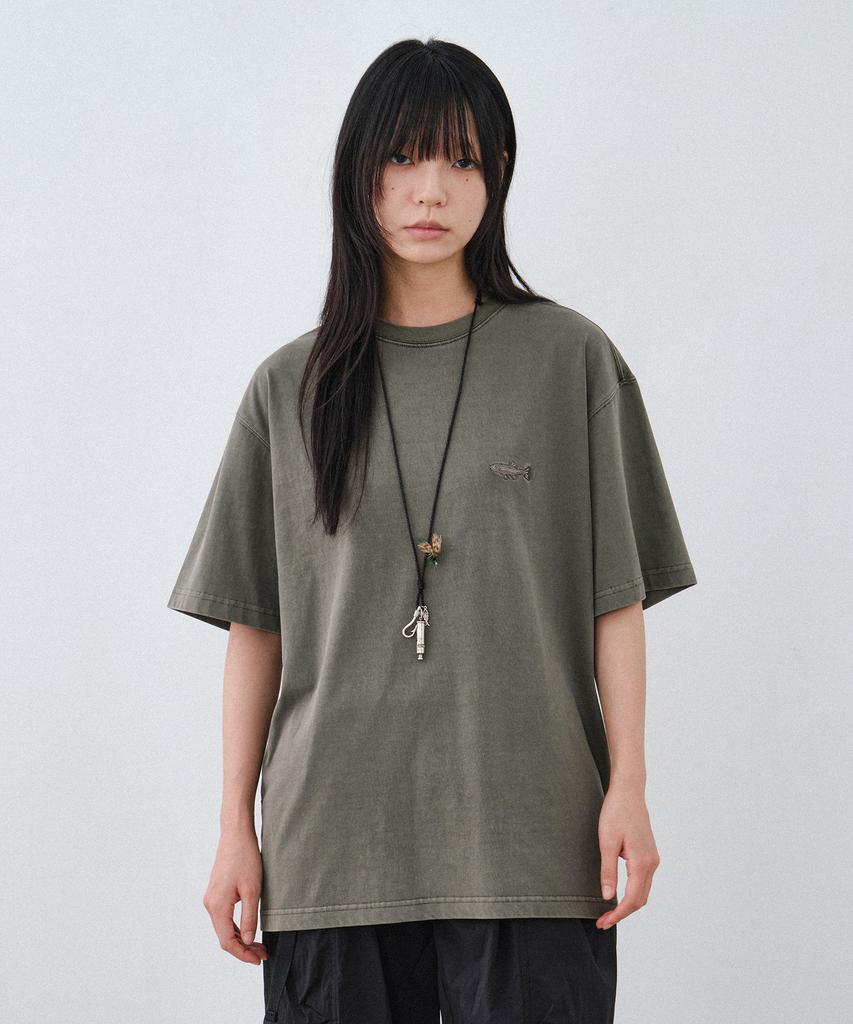 HELEMENT Uo Pigment Short Sleeve T-Shirt (L/Khaki)