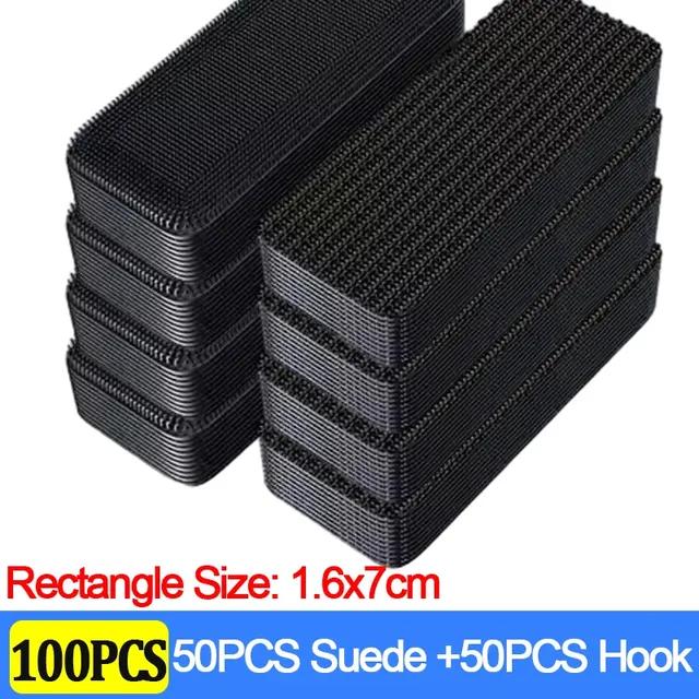 100/2 Stück doppelseitige Aufkleber zur Teppichbefestigung, stark haftende Flicken für Autoteppiche, Fußmatten für den Heimboden, Anti-Rutsch-Griffbänder