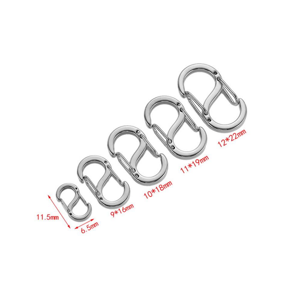 2PCs No Fade Gold Color Stainless Steel S Shape Buckle Spring Lobster Clasp Hooks Connector for Necklace Jewelry Making Findings