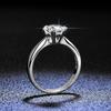 Classic Six-Prong Snowflake Moissanite Ring, 1 Carat Simulated Diamond, 925 Sterling Silver